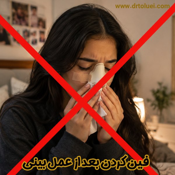 فین کردن بعد از عمل بینی